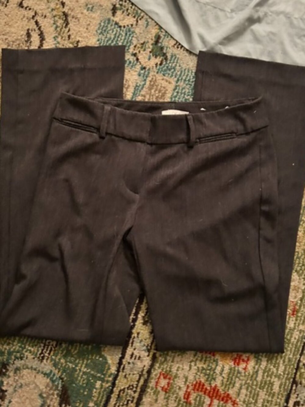 Loft size 0 p 0p womens pants trousers work wear gray casual dress zero petite